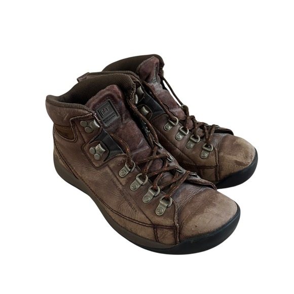 Caterpillar CAT Mens Brown Leather Active Alaska Work Boots Size 9 - Picture 1 of 12